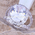 Grande anel de noivado de diamantes de bronze jóias zircônia cúbica